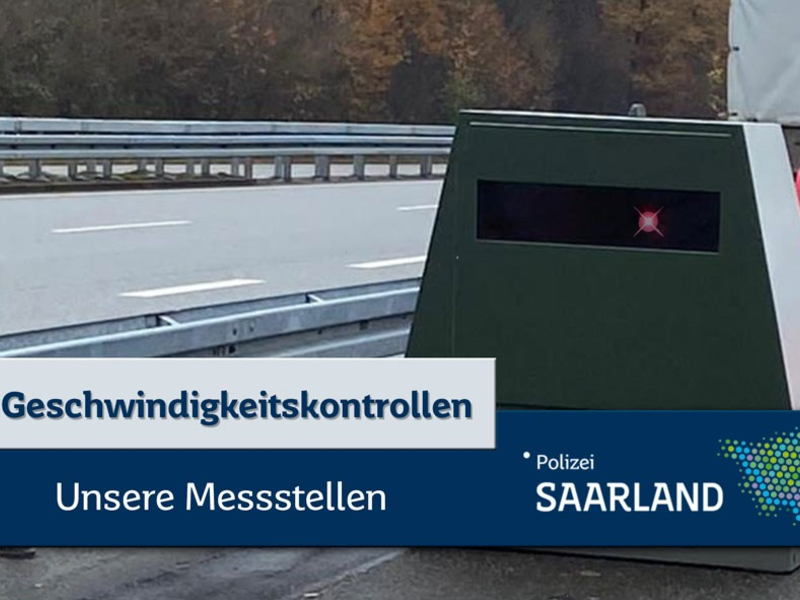 POL-SL: Geschwindigkeitskontrollen im Saarland / Ankündigung der Kontrollörtlichkeiten und -zeiten 33. KW - Foto: presseportal.de