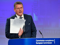 Will vorerst an Plan A festhalten und weiter mit den USA reden: EU-Kommissar Maros Sefcovic. (Archivbild) - Foto: Geert Vanden Wijngaert/AP/dpa