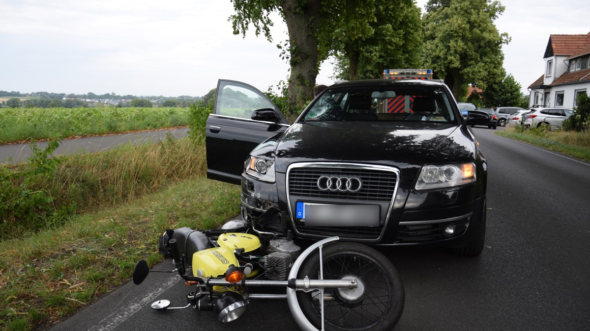 POL-HF: Radfahrer nach Kollision schwer verletzt- Fehler beim Abbiegen - Foto: presseportal.de