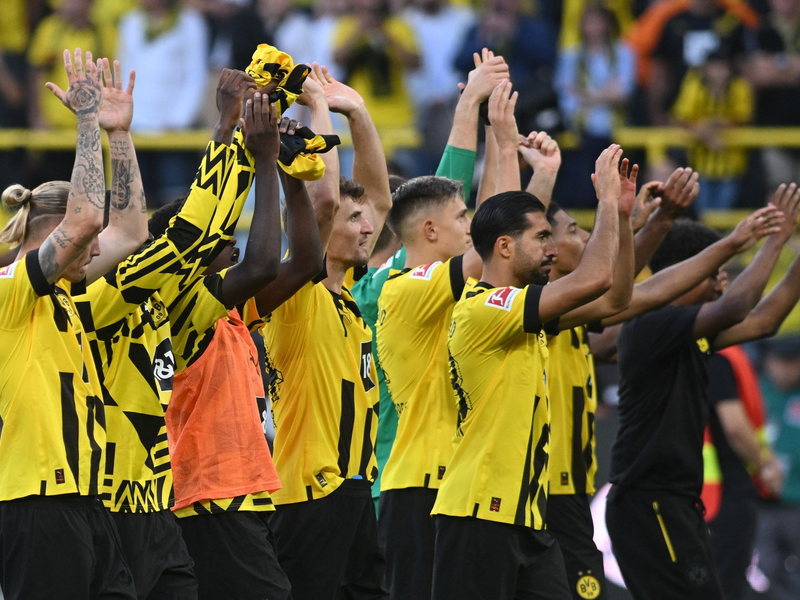 Dortmunds Marco Reus jubelt über seinen Treffer zum 1:0. - Foto: Bernd Thissen/dpa