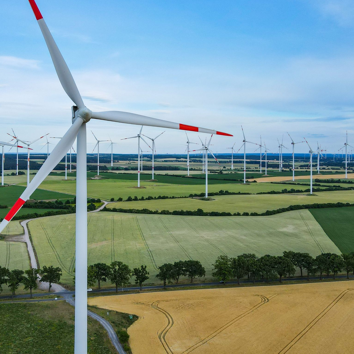 Der Ausbau der Erneuerbaren Energien sorgt für weniger Ausstoß von klimaschädlichen Treibhausgasen. - Foto: Patrick Pleul/dpa