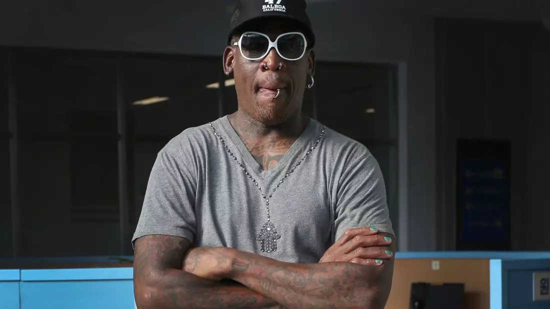 Dennnis Rodman kommt bei seiner Tochter nicht gut weg. - Bild: Kim Kwang Hyon/AP/dpa