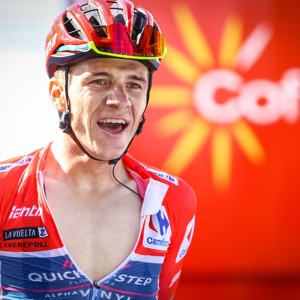 Remco Evenepoel (3.v.r) konnte seinen WM-Titel in Glasgow nicht verteidigen. - Foto: David Pintens/BELGA/dpa