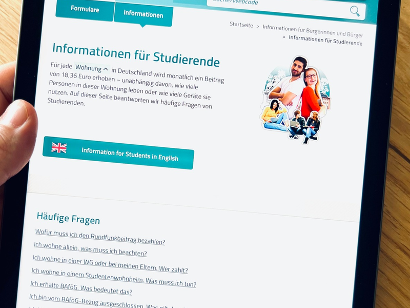 Neues Semester, neue Wohnung: Das Wichtigste zum Rundfunkbeitrag für Studierende und Auszubildende - Foto: presseportal.de