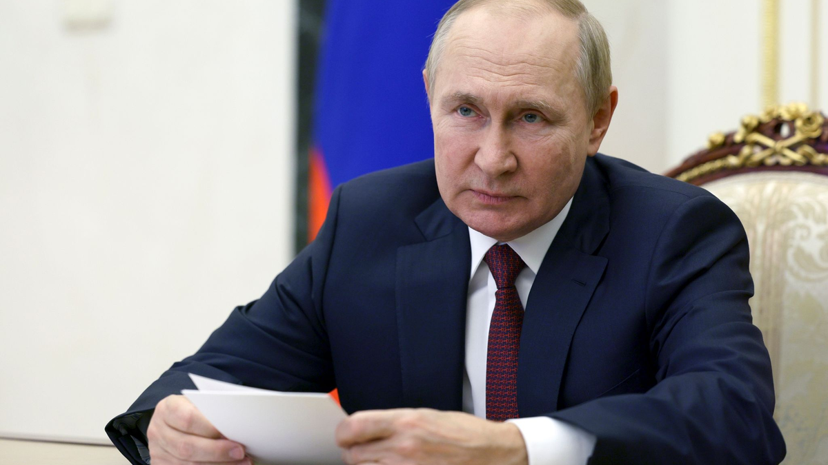 Russlands Präsident Wladimir Putin während einer Ansprache an die Nation. - Foto: Gavriil Grigorov/Pool Sputnik Kremlin/AP/dpa