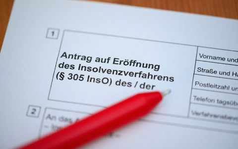 Die Zahl der Insolvenzen wird laut einem Versicherer 2024 zunehmen. - Foto: Jonas Walzberg/dpa