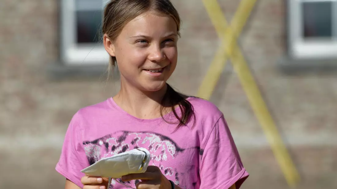 Greta Thunberg bei den UN-Klimaverhandlungen in Bonn. - Bild: Henning Kaiser/dpa