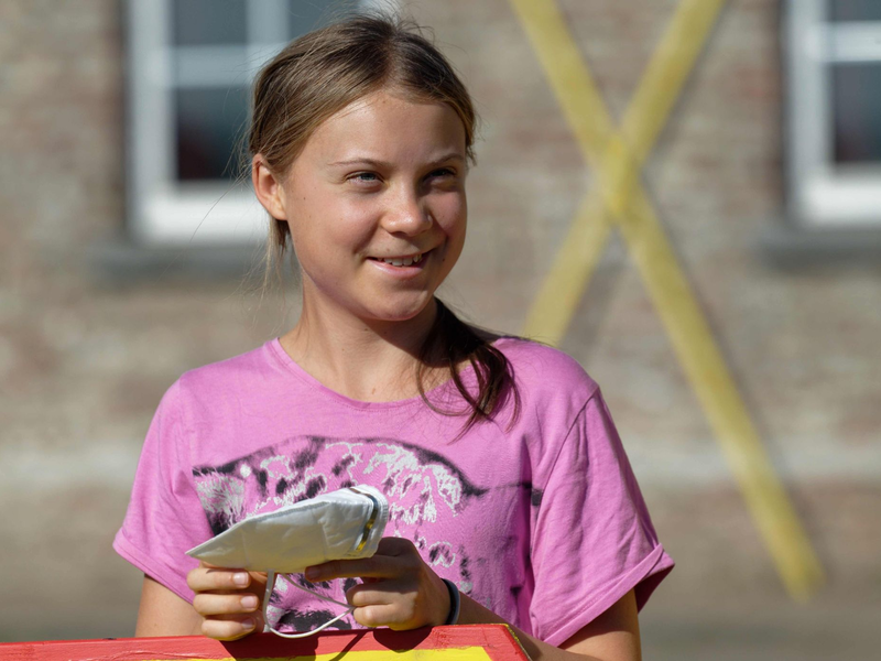Greta Thunberg bei den UN-Klimaverhandlungen in Bonn. - Foto: Henning Kaiser/dpa