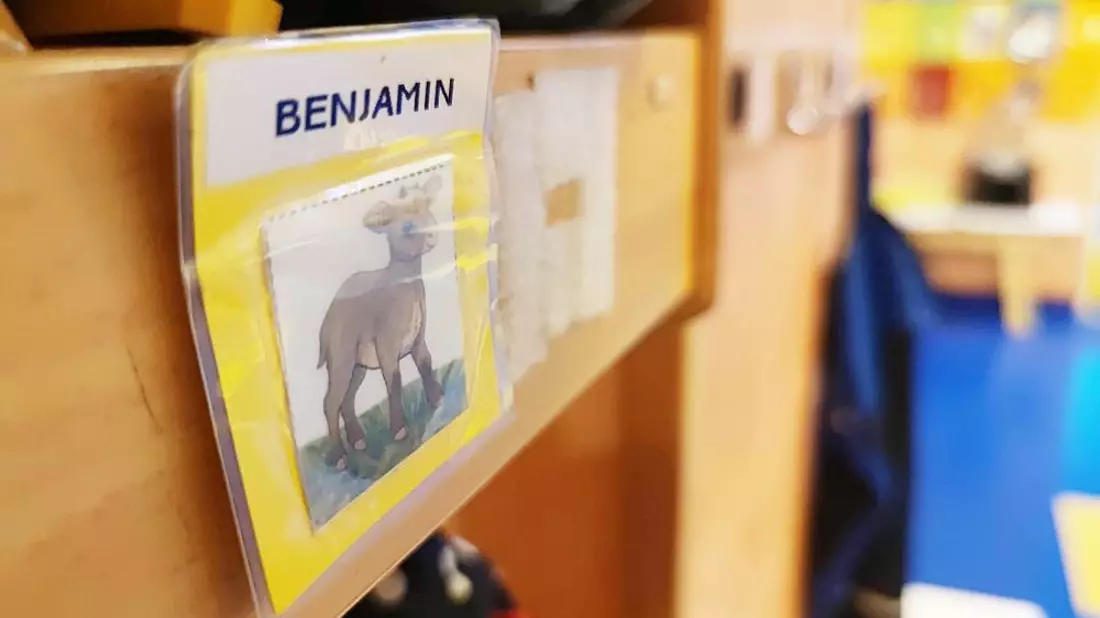 Namensschild in einer Kita - Bild: ?ber dts Nachrichtenagentur
