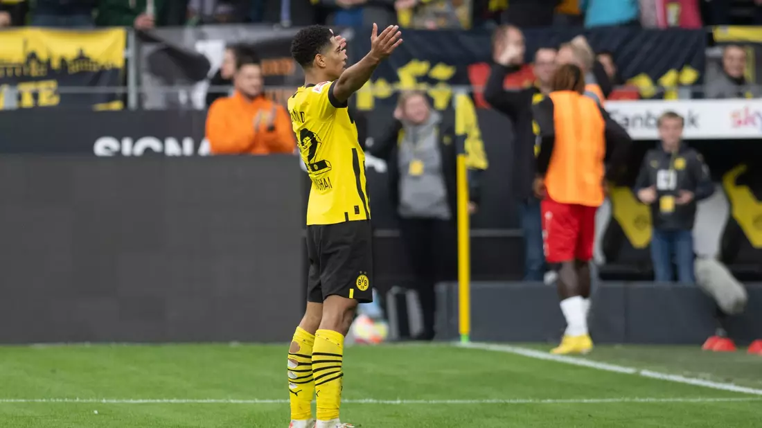 Jude Bellingham war mit seinem Treffer der Matchwinner für die Engländer gegen Serbien. - Bild: Bernd Thissen/dpa