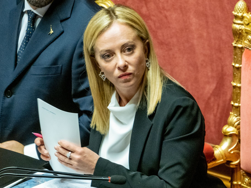 Giorgia Meloni ist Spitzenkandidatin der rechten Partei Fratelli d'Italia. - Foto: Mauro Scrobogna/LaPresse via ZUMA Press/dpa