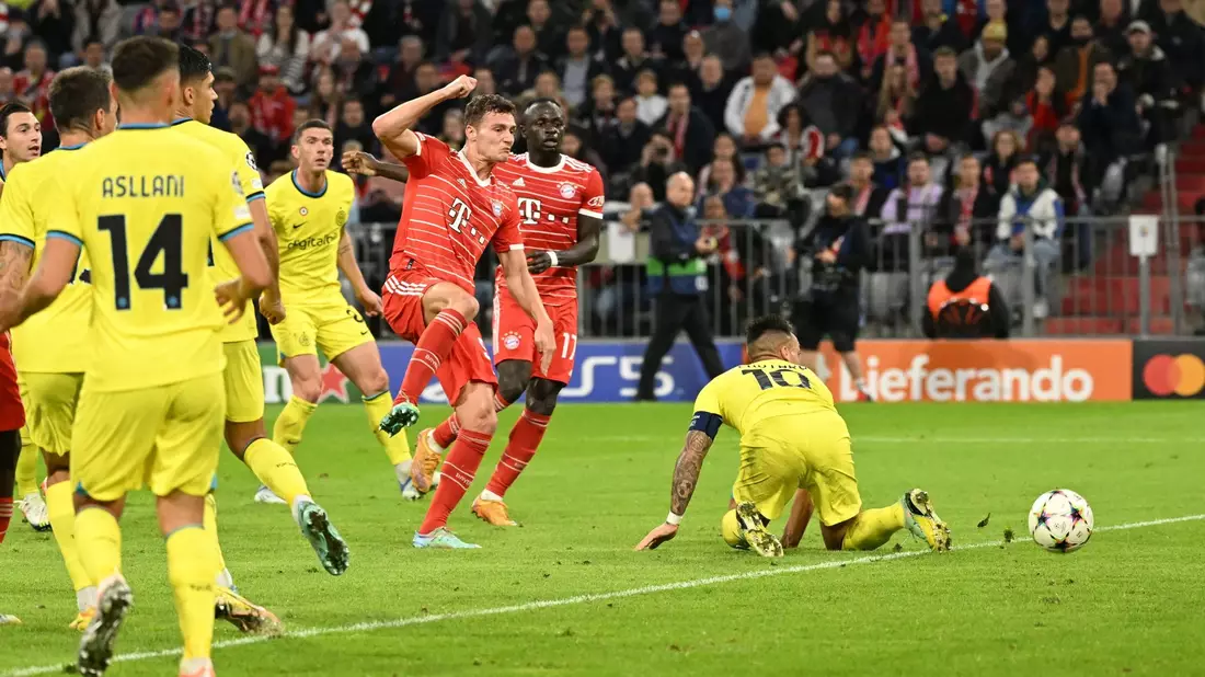 Bayerns Harry Kane trifft zum 2:0 gegen Bochum. - Bild: Sven Hoppe/dpa