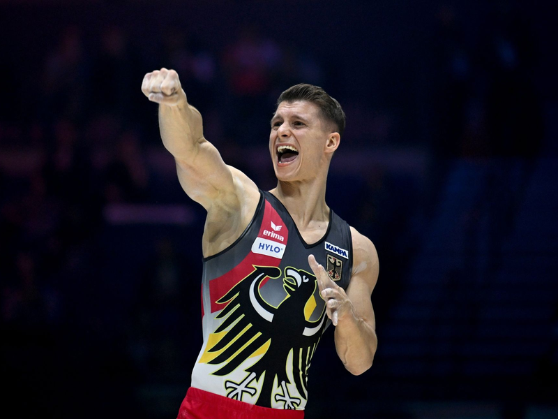 Turnte in Antwerpen zu Gold: Lukas Dauser. - Foto: Marijan Murat/dpa