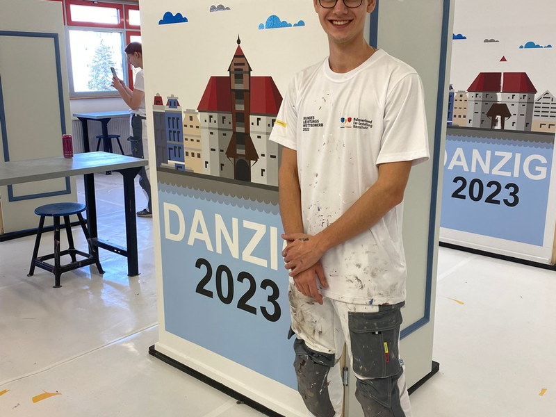 WorldSkills 2024: Der Hesse Janick Mensinger vertritt das deutsche Maler- und Lackiererhandwerk bei der Handwerks-WM in Lyon - Foto: presseportal.de
