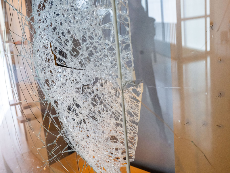 Ein Polizei-Absperrband hängt im Ausstellungsraum des Kelten Römer Museum. Einbrecher haben im oberbayerischen Manching einen mehrere Millionen Euro teuren Goldschatz aus der Keltenzeit erbeutet. (Archivbild) - Foto: Peter Kneffel/dpa