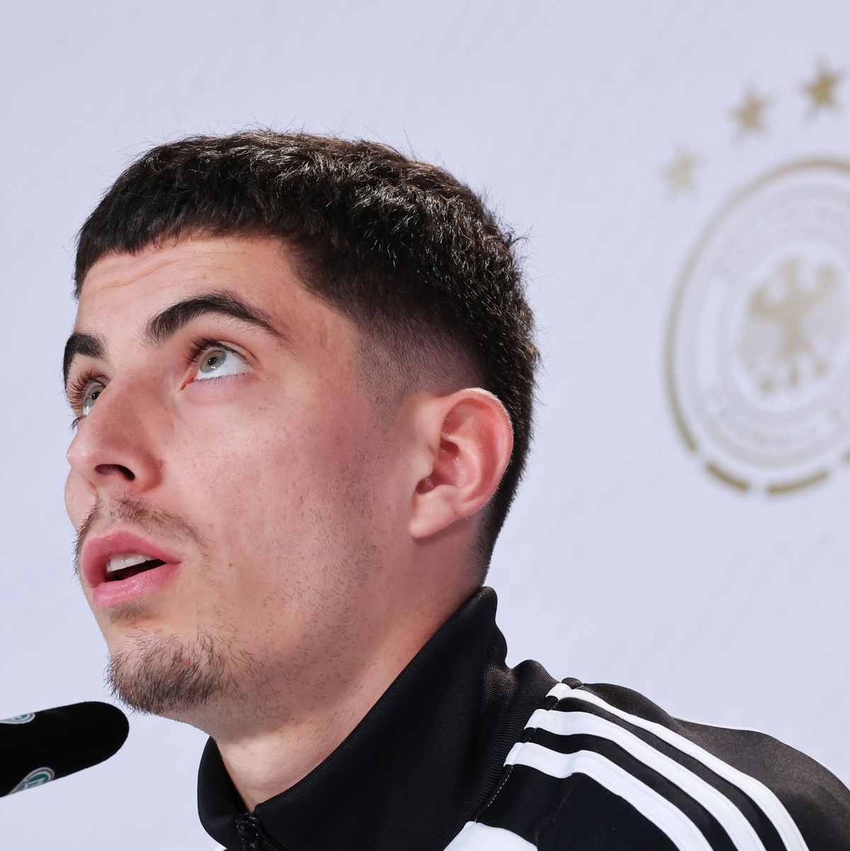 Kai Havertz durfte erneut als linker Verteidiger starten. - Foto: Christian Charisius/dpa