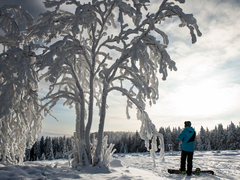 Manche nutzen das Wetter für Wintersport.  - Foto: Swen Pförtner/dpa