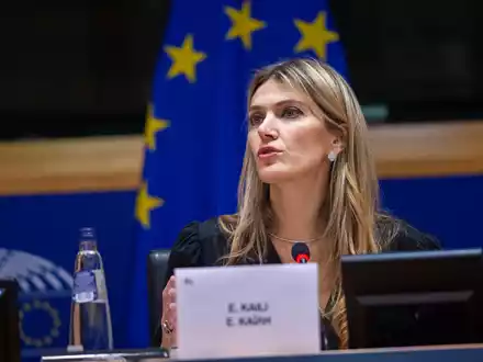 Gegen das Urteil des EU-Gerichts kann Eva Kaili noch vor dem Europäischen Gerichtshof vorgehen. - Foto: Eric Vidal/European Parliament/dpa