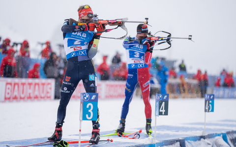 Benedikt Doll hat beim Weltcup in Hochfilzen in der Verfolgung den zehnten Platz belegt. - Foto: Georg Hochmuth/APA/dpa Benedikt Doll hat beim Weltcup in Hochfilzen in der Verfolgung den zehnten Platz belegt. - Foto: Georg Hochmuth/APA/dpa