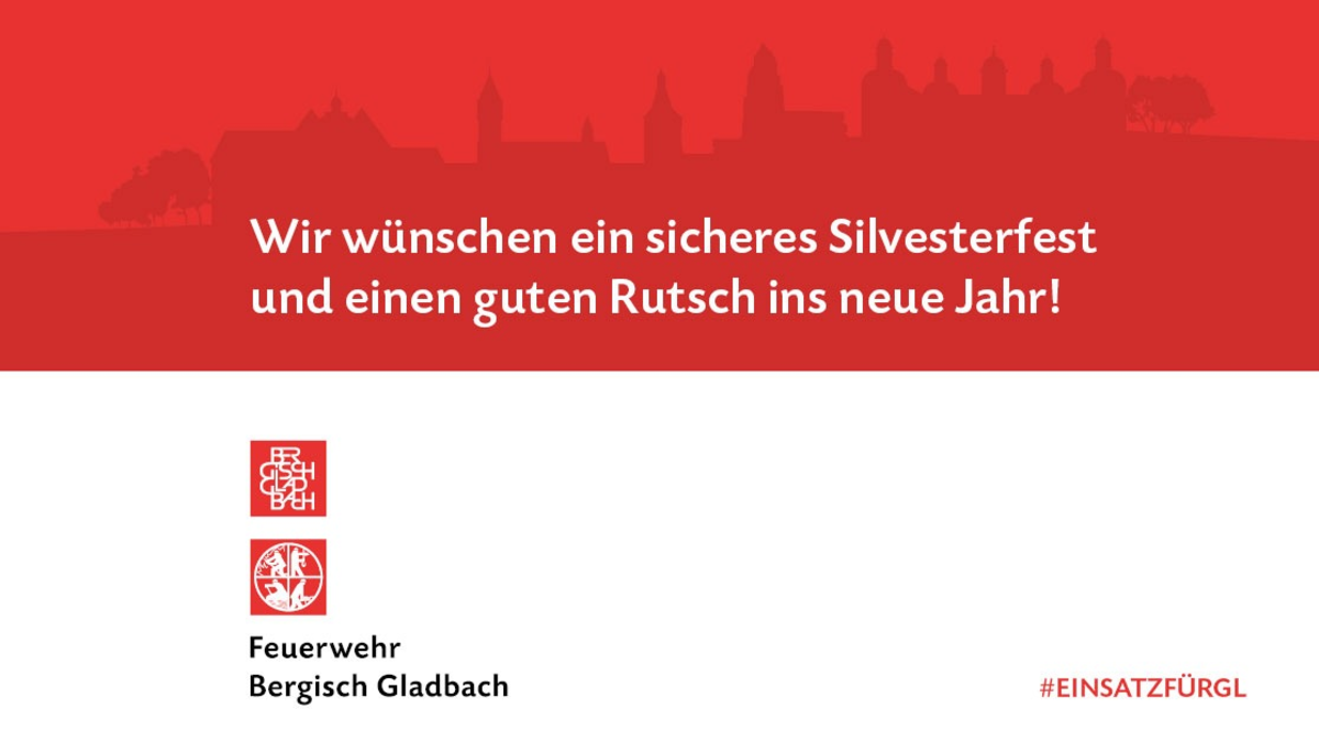 FW-GL: Sicherheitstipps der Feuerwehr Bergisch Gladbach zum Jahreswechsel - Foto: presseportal.de