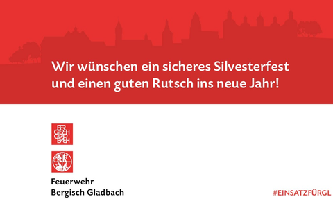 FW-GL: Sicherheitstipps der Feuerwehr Bergisch Gladbach zum Jahreswechsel - Foto: presseportal.de