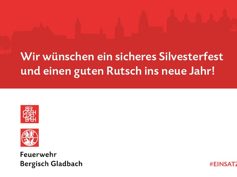 FW-GL: Sicherheitstipps der Feuerwehr Bergisch Gladbach zum Jahreswechsel - Foto: presseportal.de