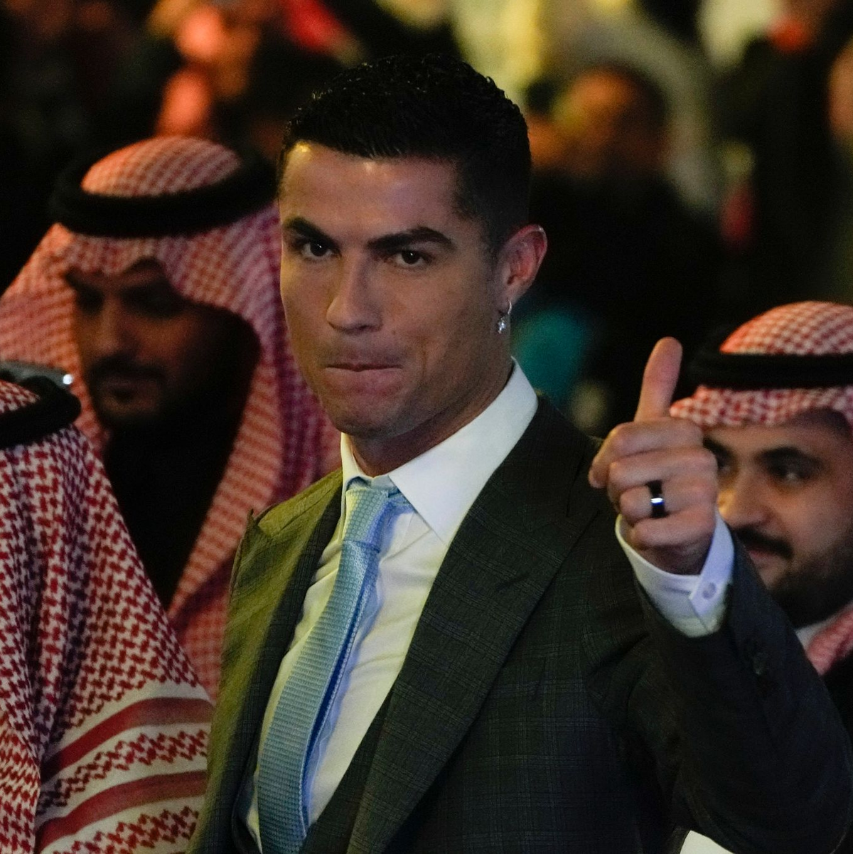 Cristiano Ronaldo wirbt unermüdlich für Fußball in Saudi-Arabien - Foto: Amr Nabil/AP/dpa
