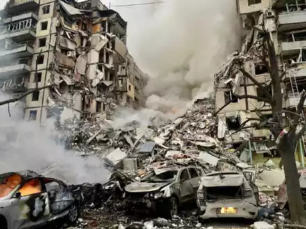 Das Gebiet Dnipropetrowsk ist in den vergangenen Tagen stärker von russischem Raketenbeschuss betroffen. (Archivbild) - Foto: Uncredited/Dnipro Regional Administration/AP/dpa