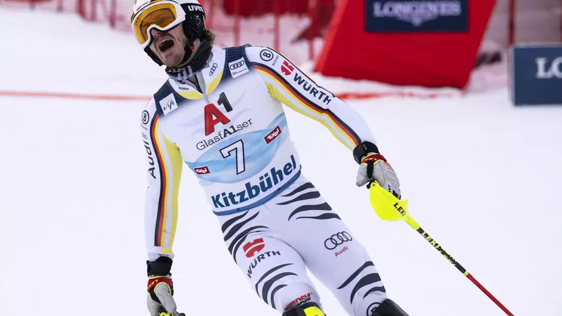 Linus Straßer gehört im Slalom wieder zum Favoritenkreis. - Bild: Jean-Christophe Bott/KEYSTONE/dpa