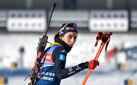 Vanessa Voigt kam im Massenstart auf den fünften Platz. - Foto: Hendrik Schmidt/dpa