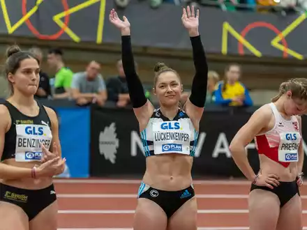 Siegte in Dessau über die 100 Meter in 11,04 Sekunden: Gina Lückenkemper. - Foto: Stefan Mayer/Eibner-Pressefoto/dpa