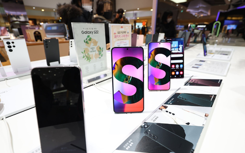 Ein Werberaum am Hauptsitz von Samsung Electronics Co. in Seoul. - Foto: -/YNA/dpa