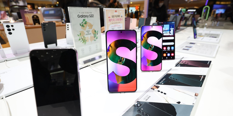 Ein Werberaum am Hauptsitz von Samsung Electronics Co. in Seoul. - Foto: -/YNA/dpa