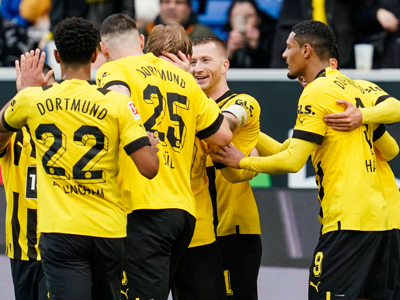Hoffenheim und Dennis Geiger (r.) rannten viel hinterher. - Foto: Uwe Anspach/dpa