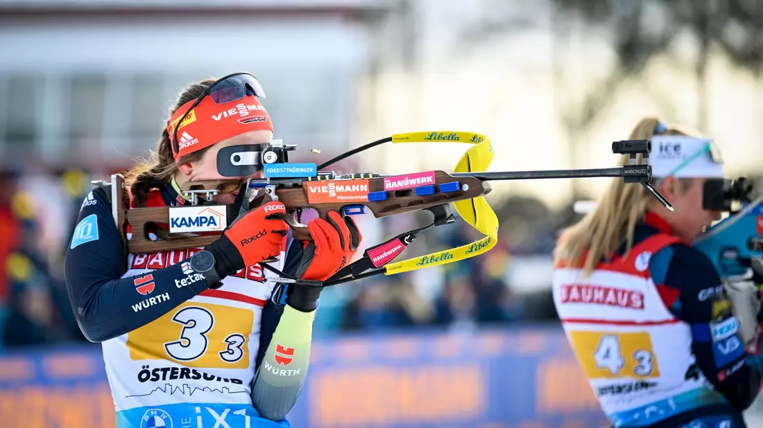 Vanessa Voigt wird auch in der Staffel starten. - Bild: Anders Wiklund/TT News Agency/AP/dpa