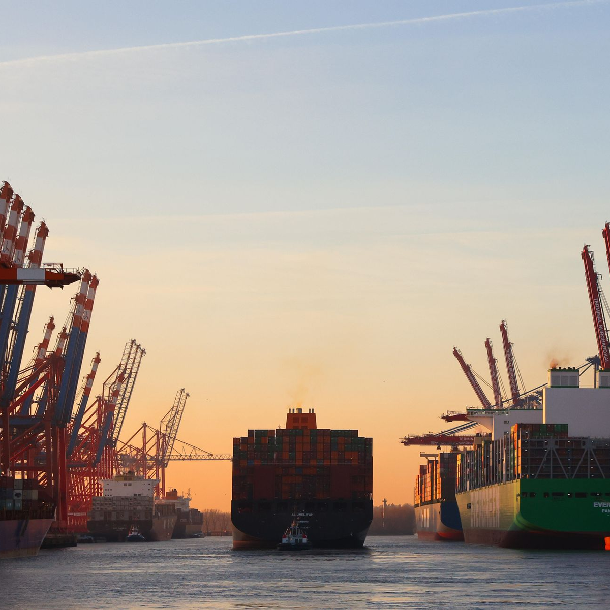 Weniger Ausfuhren «Made in Germany» im April (Archivbild) - Foto: Christian Charisius/dpa