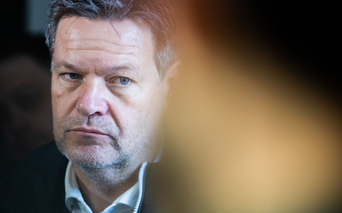Bundeswirtschaftsminister Robert Habeck spricht bei einer Wahlkampfveranstaltung der Grünen zur Teilwiederholung der Bundestagswahl in Berlin. - Foto: Christoph Soeder/dpa