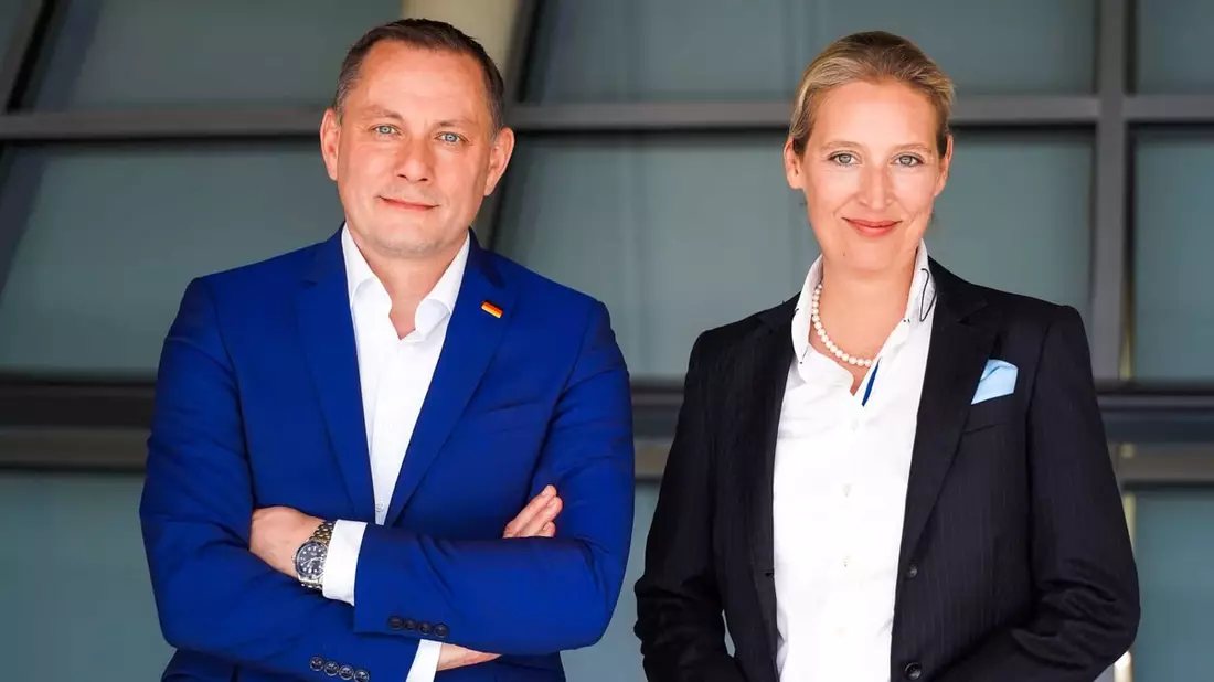 Tino Chrupalla/Alice Weidel: AfD erzielt Teilerfolg gegen Verfassungsschutz - Bild: presseportal.de
