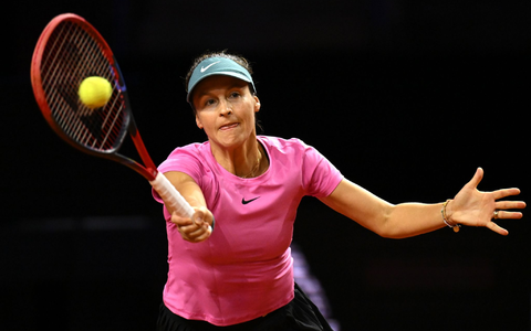 Tatjana Maria musste sich in Stuttgart Elise Mertens in drei Sätzen geschlagen geben. - Foto: Marijan Murat/dpa