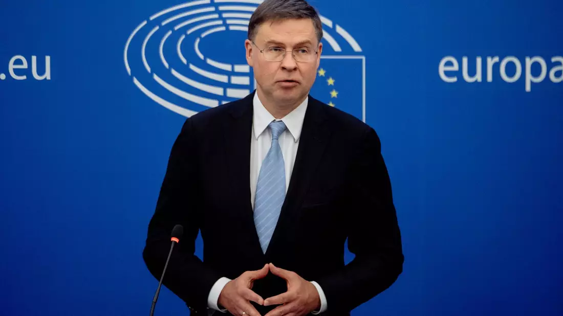 «Hätten wir beide Optionen - Euro-Bargeld und einen digitalen Euro -, so könnten alle frei wählen, wie sie bezahlen möchten»: Valdis Dombrovskis. - Bild: Valentine Zeler/European Commission/dpa