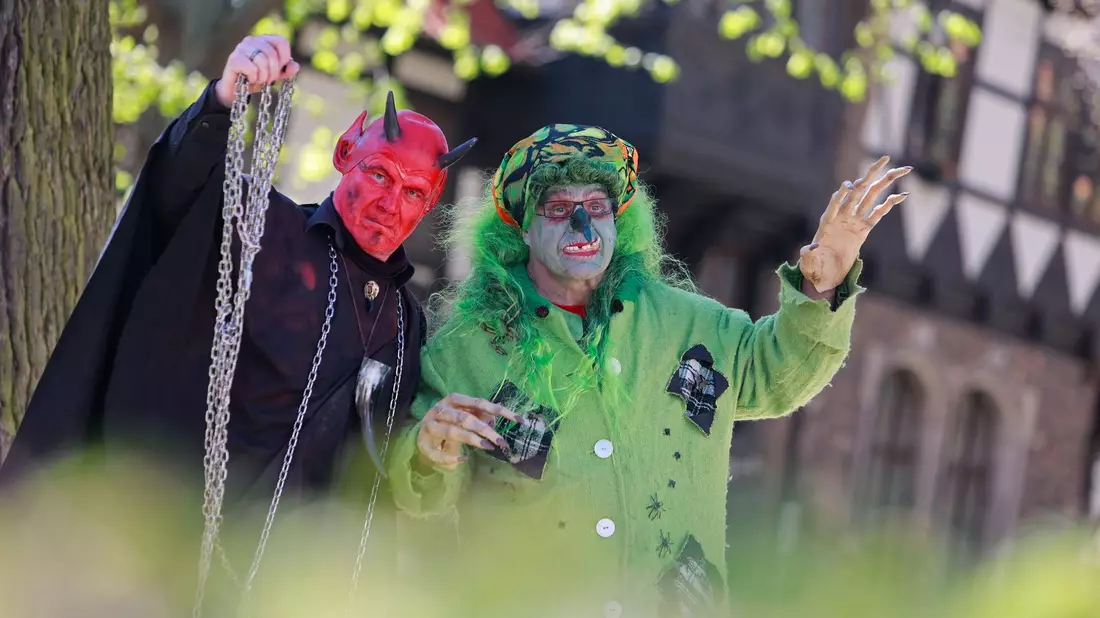 Walpurgisfest in Wernigerode. - Bild: Matthias Bein/dpa