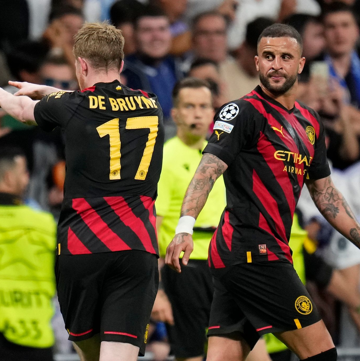Pep Guardiola erlebt in Madrid den nächsten Rückschlag mit Manchester City - Foto: Manu Fernandez/AP/dpa