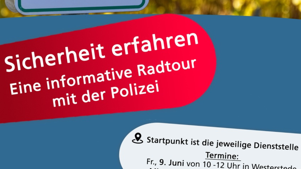 POL-OL: Polizei im Ammerland: Sicherheit erfahren - Eine informative Radtour mit der Polizei - Foto: presseportal.de