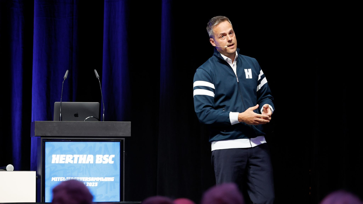 Hertha-Präsident Kay Bernstein kritisiert den Profi-Fußball. - Foto: Jean-Marc Wiesner/dpa