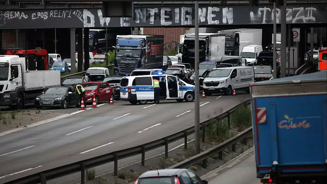Absperrung wegen Klimaprotest am 16.05.2023 - Bild: ?ber dts Nachrichtenagentur
