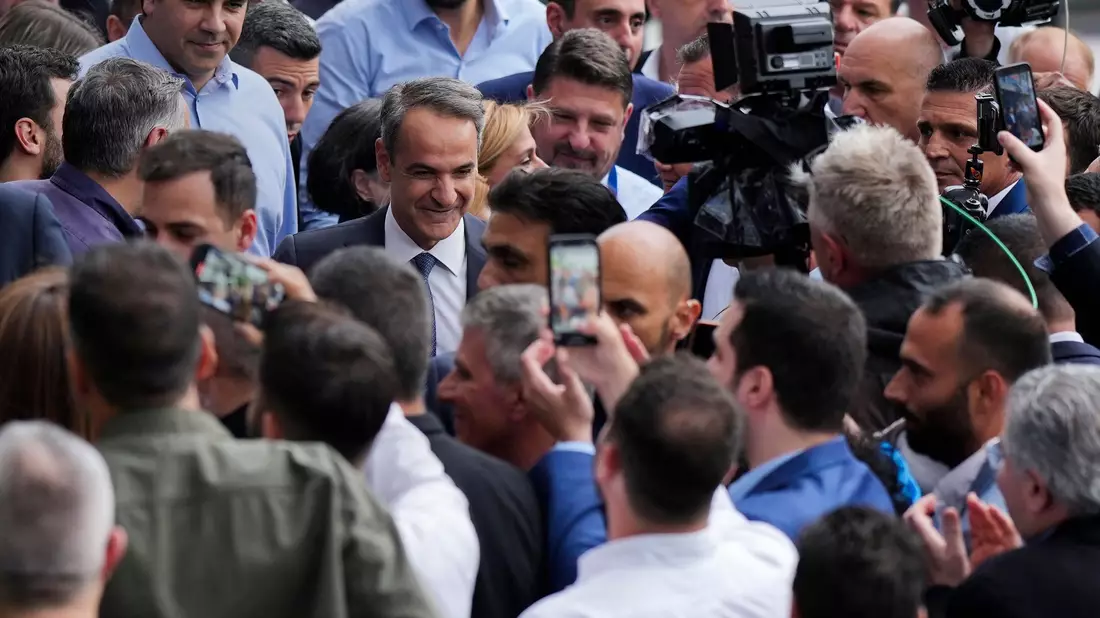 Soll Nordmazedonien wieder «Republik Mazedonien» heißen? Der griechische Ministerpräsident Kyriakos Mitsotakis warnt vor diesem Schritt (Archivbild). - Bild: Petros Giannakouris/AP/dpa