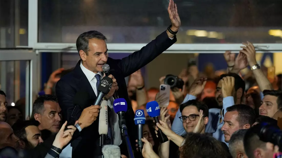 Kyriakos Mitsotakis ist Vorsitzender der konservativen Partei Nea Dimokratia. - Bild: Petros Giannakouris/AP