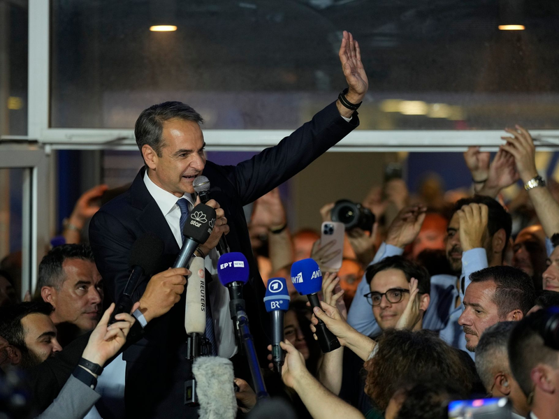 Kyriakos Mitsotakis ist Vorsitzender der konservativen Partei Nea Dimokratia. - Foto: Petros Giannakouris/AP