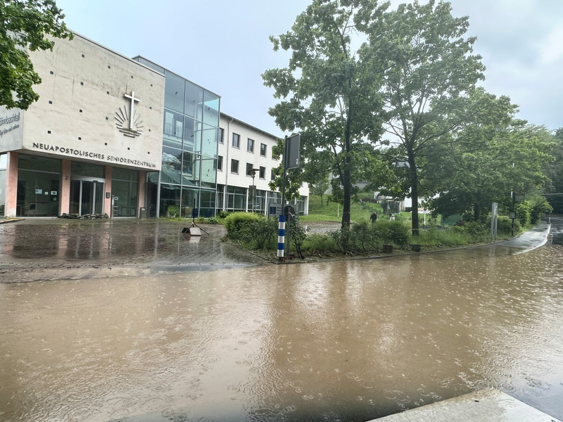 Unwetter in Fröndenberg (Nordrhein-Westfalen) - Foto: Andreas Dunker/dpa