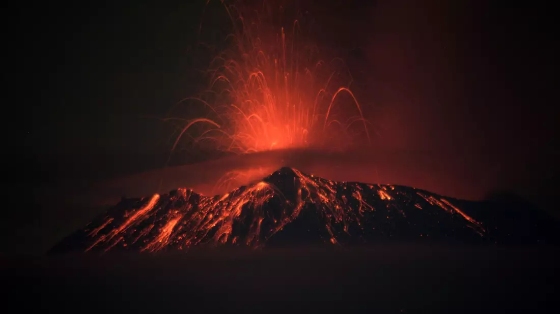 Blick auf den Vulkan Popocatepetl am 20. Mai 2023. - Bild: Osvaldo Cantero/XinHua/dpa